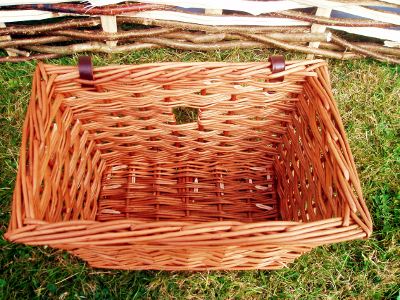 Adult's square willow cycle basket