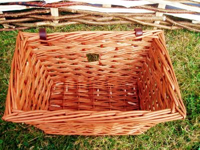 Adult's square willow cycle basket