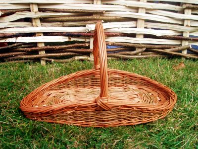 Oval willow flower basket